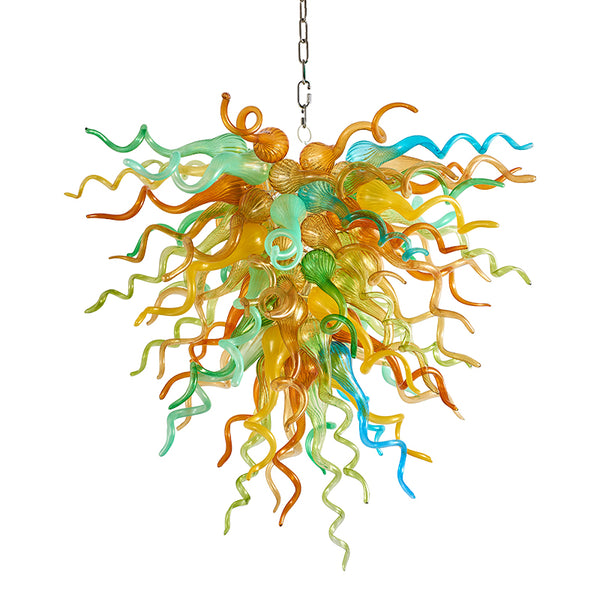 deco glass chandelier