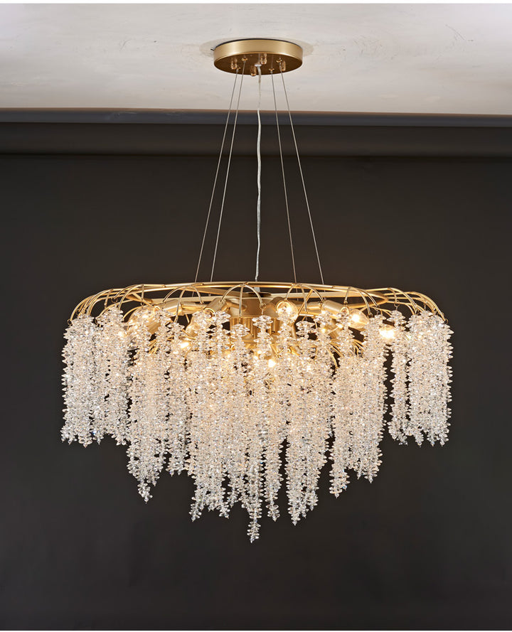 Bedroom Flush Mount Crystal Chandelier