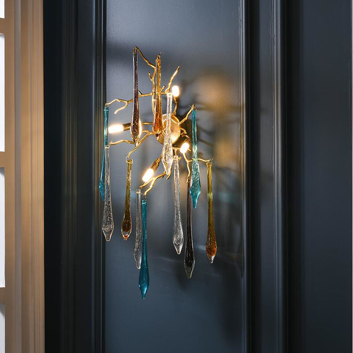 Tree Branch Living Room Wall Lamp Modern Crystal