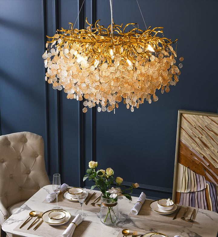 Romantic Modern Crystal Chandelier Dining Room