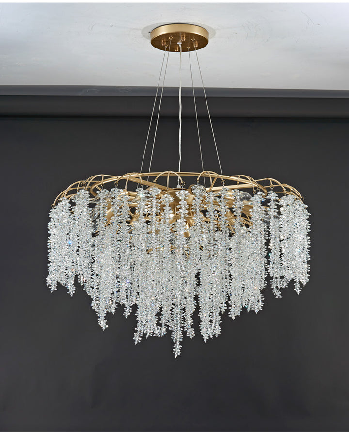 Bedroom Flush Mount Crystal Chandelier