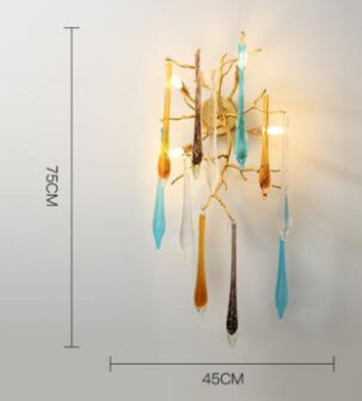 Tree Branch Living Room Wall Lamp Modern Crystal