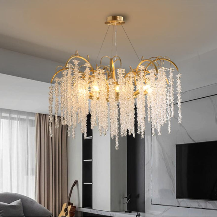 Living Room Modern Crystal Chandelier Tree Branch Style