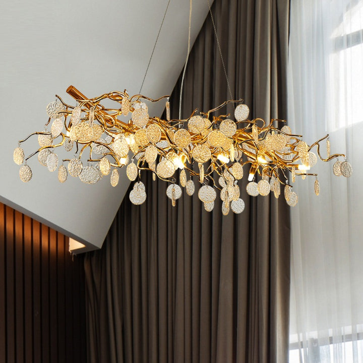 Newest Modern Crystal Chandelier Flush Mount Tree Branch