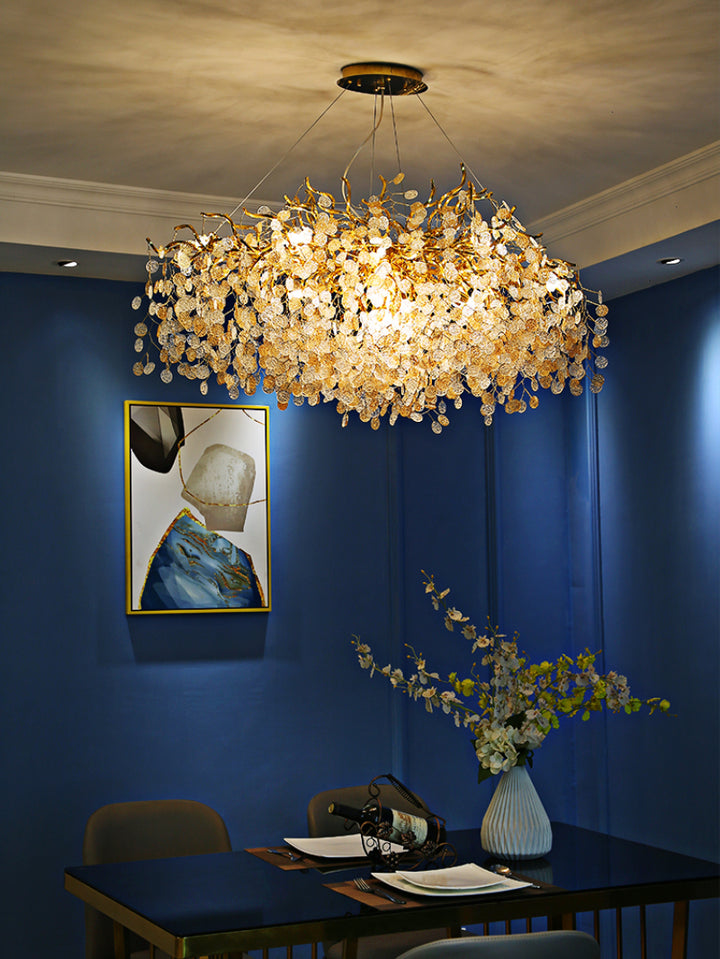 Romantic Modern Crystal Chandelier Dining Room