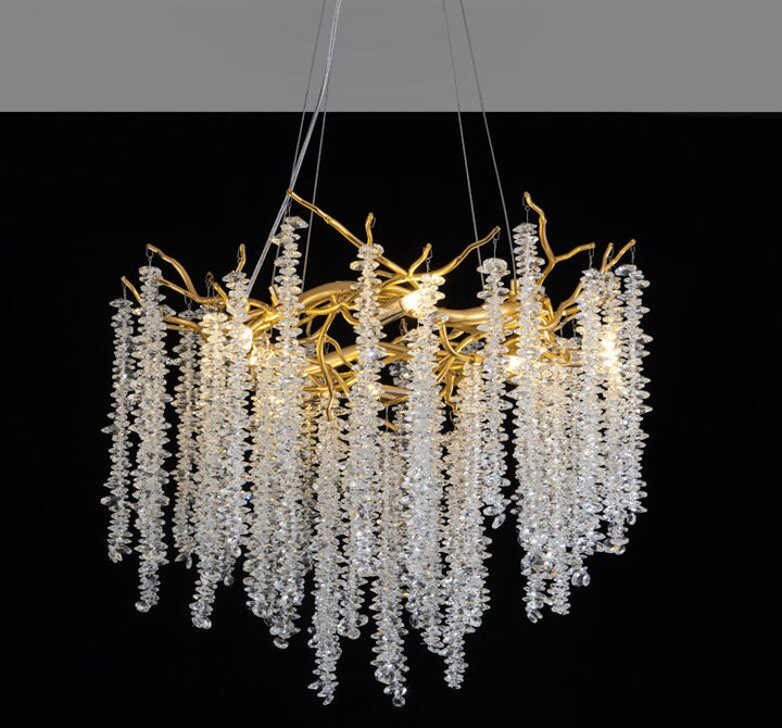 Living Room Hanging Crystal Art Deco Pendant Lights