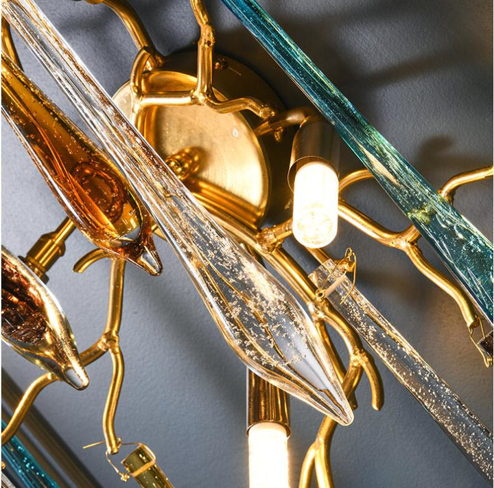 Tree Branch Living Room Wall Lamp Modern Crystal