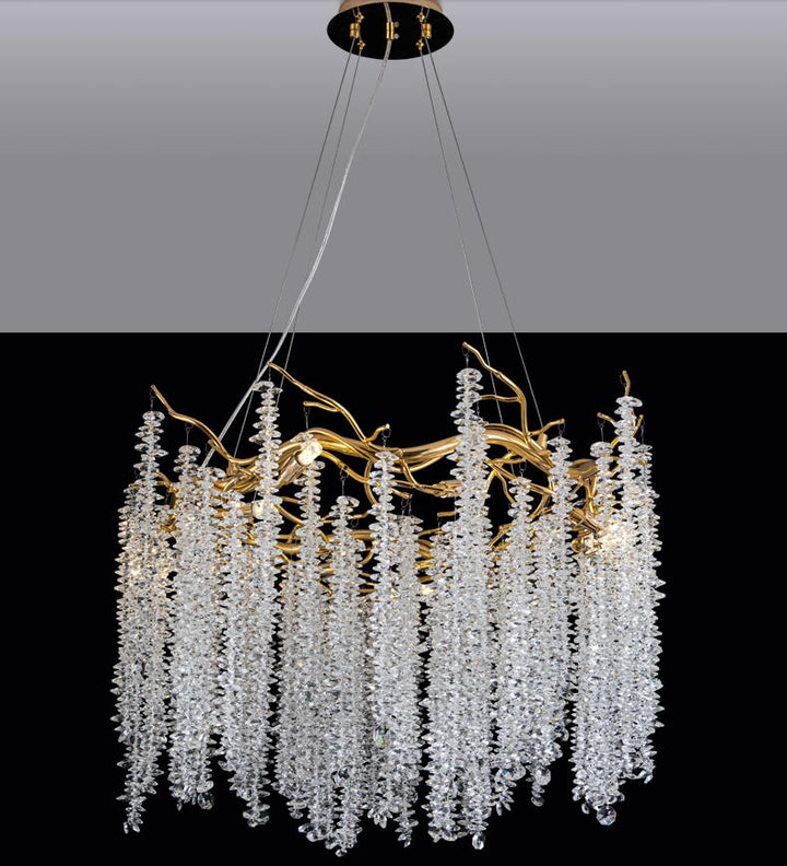 Living Room Hanging Crystal Art Deco Pendant Lights