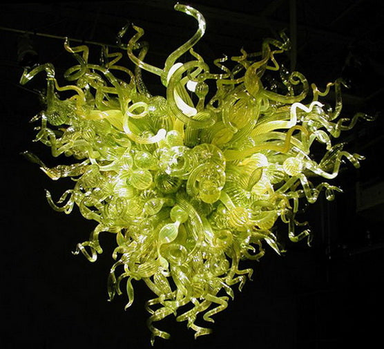 green chandelier