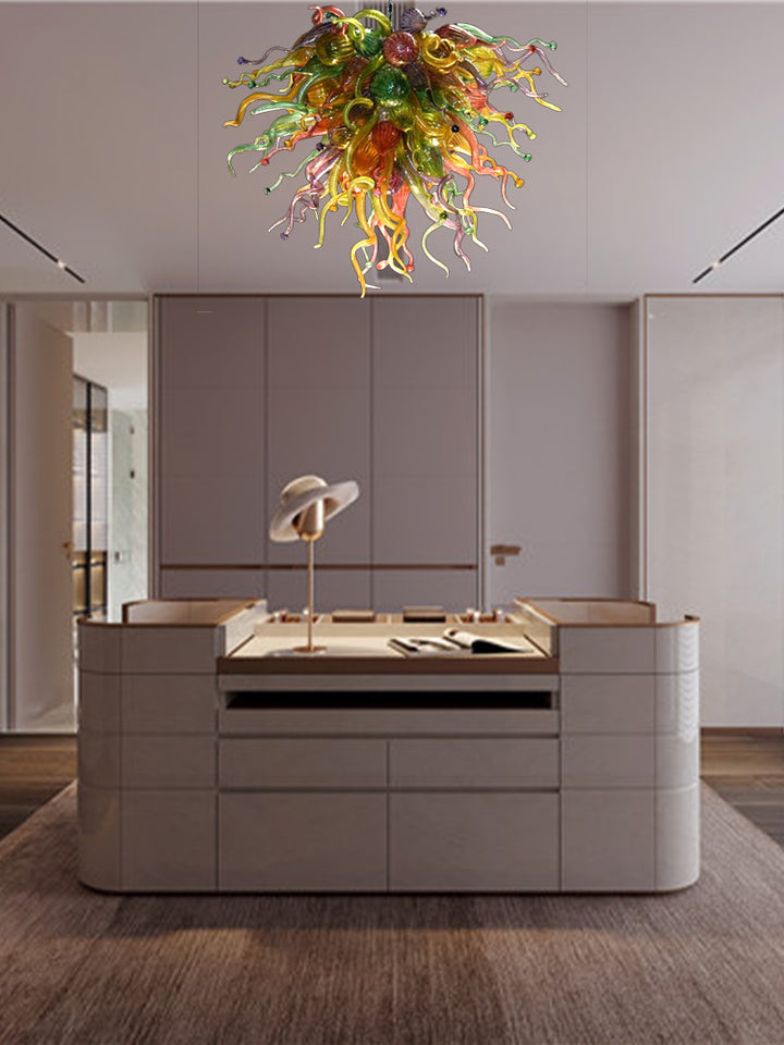 Fancy Modern Blown Glass Chandelier Home Lamp