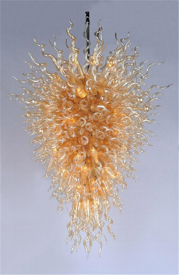 Luxury Amber Chihuly Style Chandeliers Art Lighting