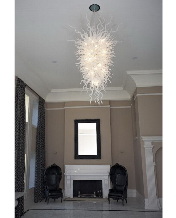 white modern chandelier