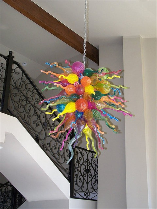 Multi Colored Chihuly Chandelier Murano Glass