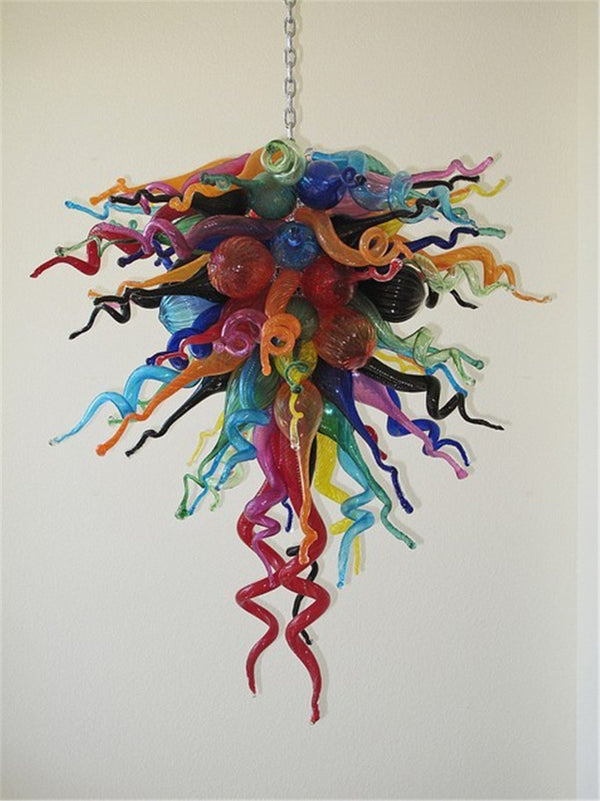 Living Room Colorful Blown Glass Chandelier Chihuly