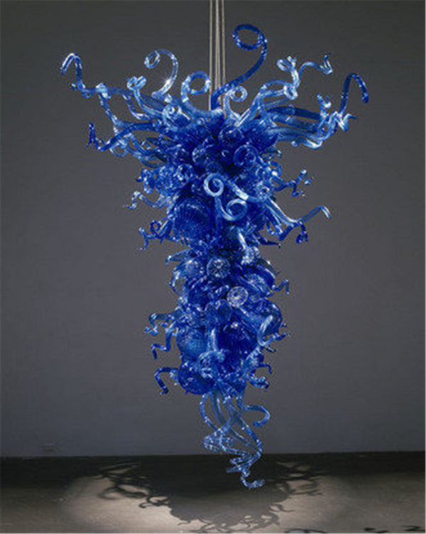 Modern Murano Blue Glass Chandelier Home Lamps
