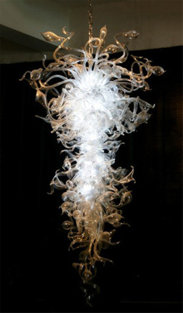 Large Hotel Lobby Handblown Glass Chandelier Modern Art