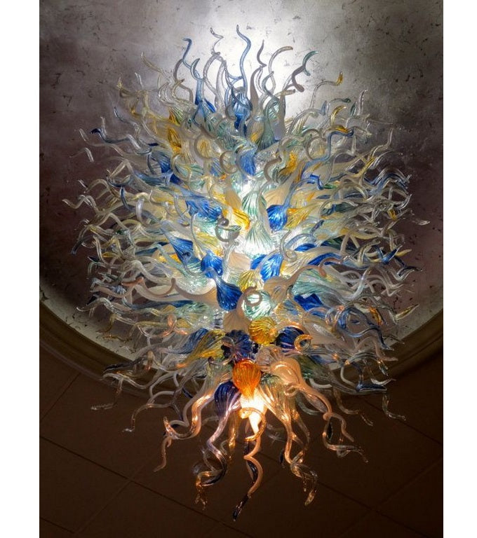 contemporary glass chandelier