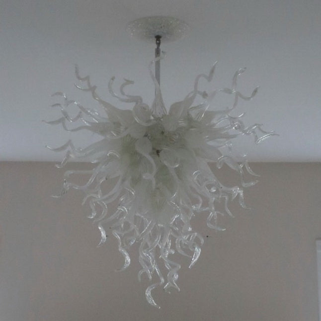 milk glass chandelier