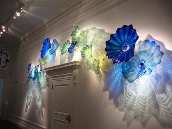 Modern Wall Lamp Murano Glass Flower Plate
