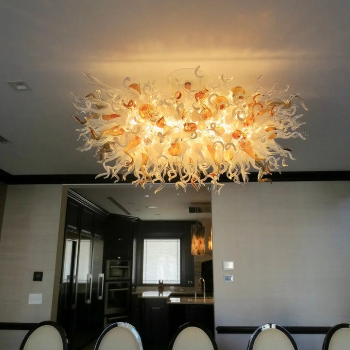 modern glass chandelier for dining room