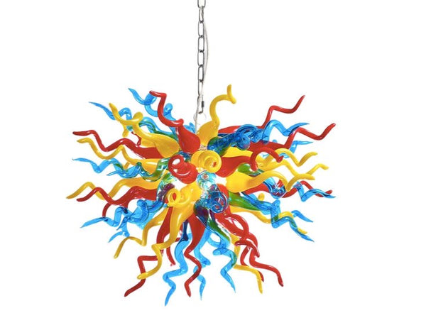 mini colored glass chandelier