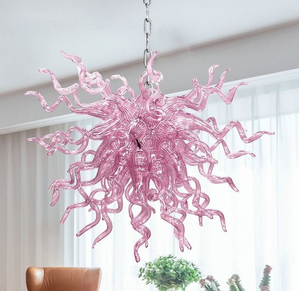 pink chandelier