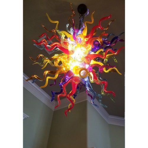 mini blown glass chandeliers