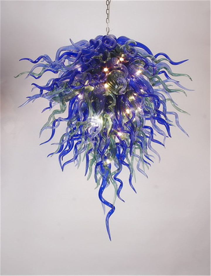 Fashionable Blue Blown Glass Chandelier