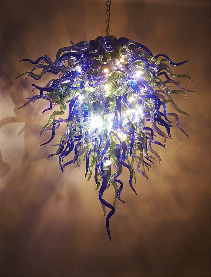 Blue Blown Glass Chandelier
