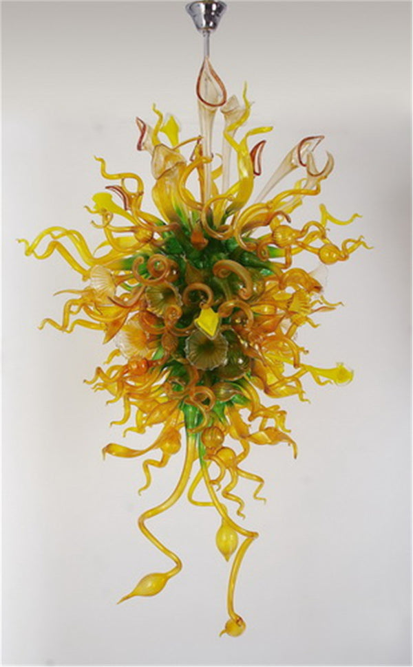 Blown Glass Chandelier Chihuly Style Art