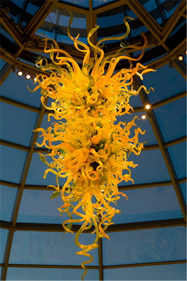 Modern Blown Glass Chandelier for Hotel Lobby