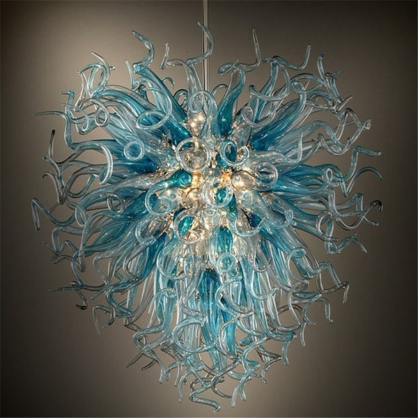 Modern Blue Murano Glass Chandelier Lights for Living Room