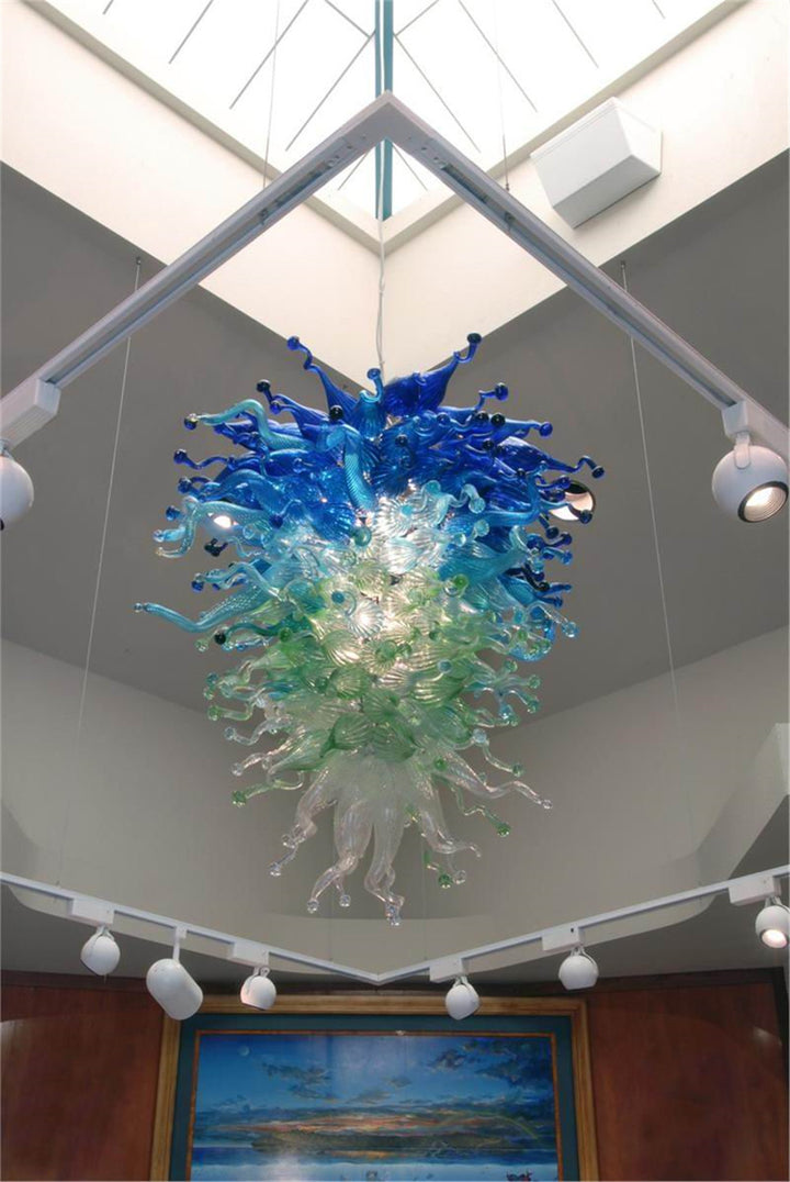 Elegant Blown Glass Chandelier Lighting for Living Room