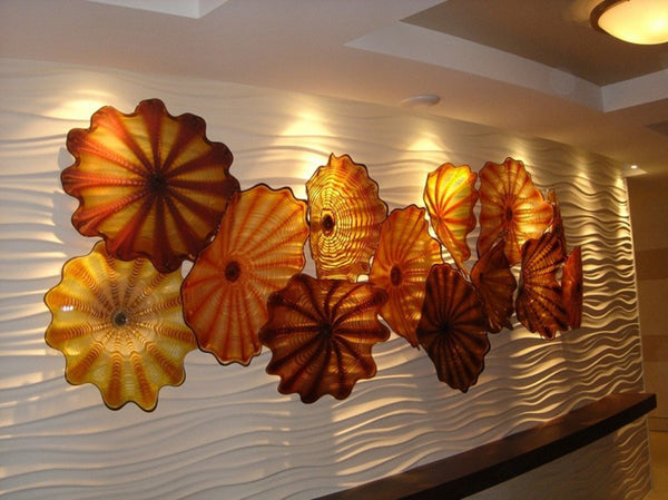 Home Decor Murano Glass Wall Plates for Living Room